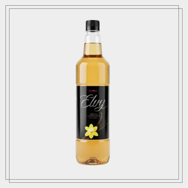 ELVY Vanilla Flavored Syrup 1 L Plastic Bottle